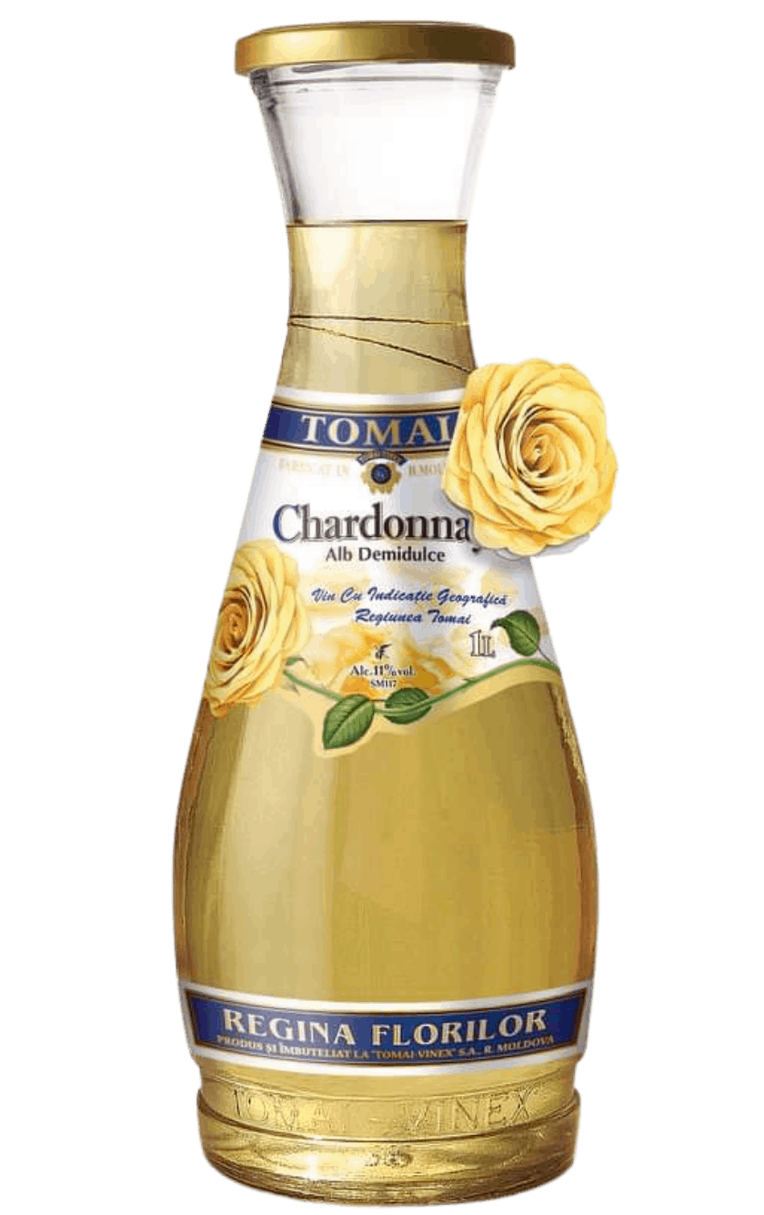 Vin Chardonnay Alb Demidulce - 1L